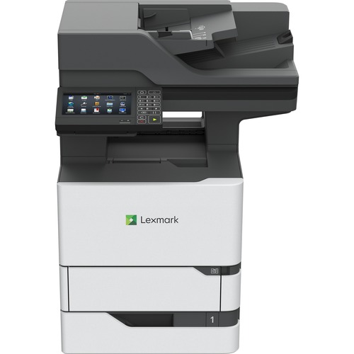 Lexmark MX722ade Laser Multifunction Printer - Monochrome - Copier/Fax/Printer/Scanner - 70 ppm Mono Print - 1200 x 1200 dpi Print - Automatic Duplex Print - Up to 350000 Pages Monthly - 650 sheets Input - Color Scanner - 600 dpi Optical Scan - Monochrome