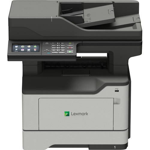 Lexmark MX522adhe Laser Multifunction Printer - Monochrome - TAA Compliant - Copier/Fax/Printer/Scanner - 46 ppm Mono Print - 1200 x 1200 dpi Print - Automatic Duplex Print - Up to 120000 Pages Monthly - 350 sheets Input - Color Scanner - 1200 dpi Optical