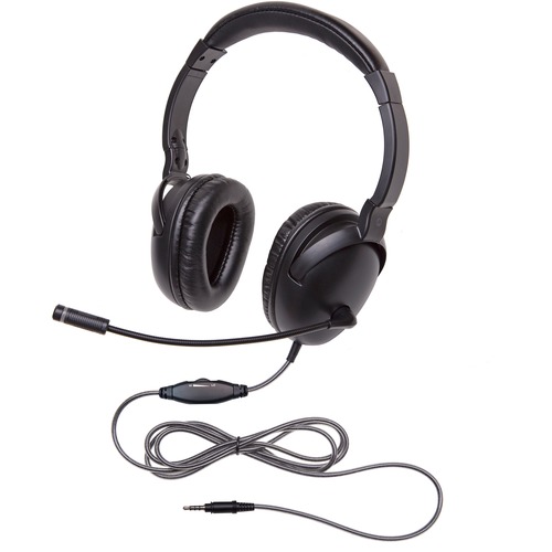 Califone 1017MT USB NeoTech Plus Headset With Calituff Braided Cord And Volume Control - Stereo - USB - Wired - 32 Ohm - 20 Hz - 20 kHz - Over-the-head - Binaural - Circumaural - 6 ft Cable - Noise Reduction, Electret, Condenser, Uni-directional Microphon