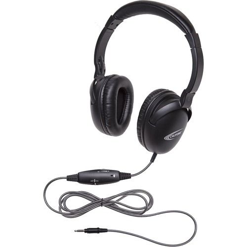 Califone 1017IMT NeoTech 3.5mm Headset With Calituff Braided Cord And Volume Control - Stereo - Mini-phone (3.5mm) - Wired - 32 Ohm - 20 Hz to 20 kHz - Over-the-head - Binaural - Circumaural - 6 ft Cable - Noise Reduction, Electret, Condenser, Uni-directi