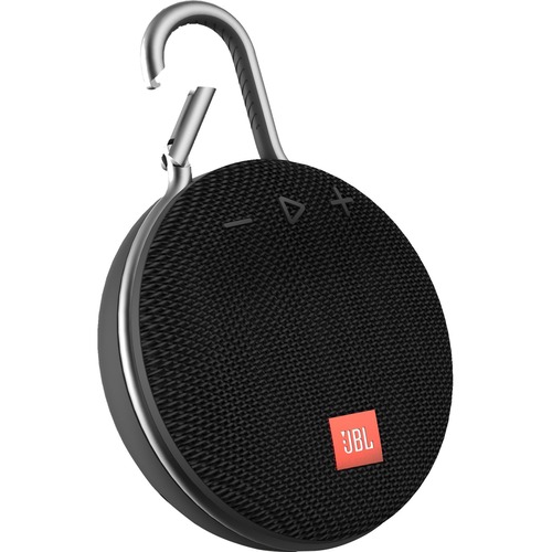 JBL Clip 3 Portable Bluetooth Speaker System - Black - 120 Hz to 20 kHz - Battery Rechargeable - USB
