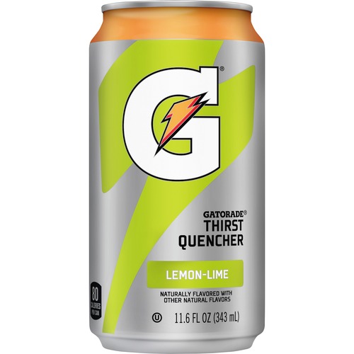 Quaker Oats Gatorade Can Flavored Thirst Quencher - Ready-to-Drink - Can - 24 / Carton