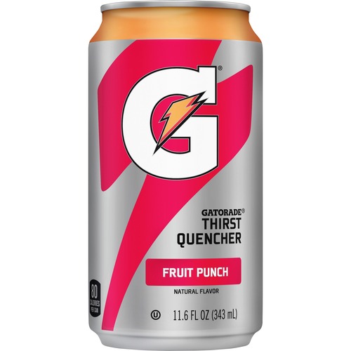 Gatorade Fruit Punch Thirst Quencher - Ready-to-Drink - 11.60 fl oz (343 mL) - Can - 24 / Carton