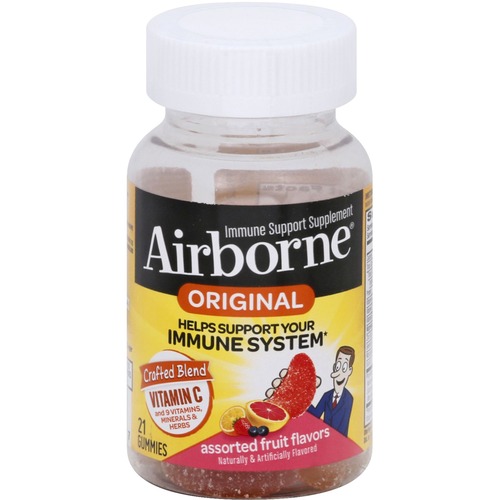 Airborne Immune Supplement Gummy - For Immune Support - Fruit - 21 / Each