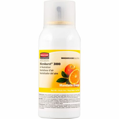 Rubbermaid Commercial MB 3000 Refill Mandarin Air Spray - Spray - Mandarin Orange - Odor Neutralizer, Long Lasting, Chemical Resistant - 12 / Carton