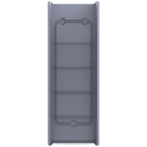 Alba Wall Mounted Literature Display - 200 x Sheet - 5 Compartment(s) - 21.85" Height x 7.87" Width x 3.74" Depth - Silver - Polystyrene, Acrylic - 1 Each