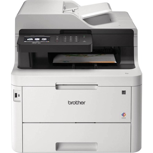 Brother MFC-L3770CDW Compact Digital Color All-in-One Printer-Laser Quality Results with 3.7" Color Touchscreen-Duplex Printing and Scanning-Copier/Fax/Scanner-25 ppm Mono/25 ppm Color Print-2400x600 dpi Print-280 sheets Input-Wireless LAN - Copier/Fax/Pr