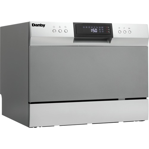 Danby 6 Place Setting Dishwasher - Countertop - 6 Place Settings - 3.10 gal Capacity - 8 Programmes - 54 dB - Silver, Black
