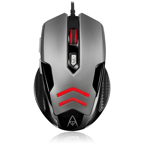 Adesso Multi-Color 6-Button Gaming Mouse - Optical - Cable - No - Black, Gray - USB - 3200 dpi - Scroll Wheel - 6 Button(s) - Right-handed Only - Mice - ADEIMOUSEX1