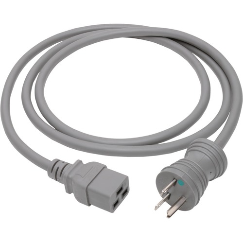 Tripp Lite Hospital Medical Power Cord 15A 14AWG 6-15P to C19 100-250V 6ft - For Server, Transformer, Medical Equipment, Power Strip - 250 V AC Voltage Rating - 15 A Current Rating - Gray