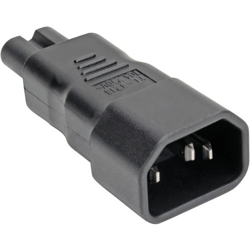 Tripp Lite Computer Power Cord Adapter IEC C14 to IEC C7 10A 250V Black - 1 x IEC 60320 C14 Plug - 1 x IEC 60320 C7 Receptacle - 125V AC / 7A - Black