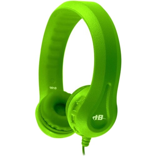 Hamilton Buhl Flex-Phones Single Construction Foam Headphones - Green - Stereo - Green - Mini-phone (3.5mm) - Wired - 32 Ohm - 20 Hz 20 kHz - Over-the-head - Binaural - Ear-cup - 4 ft Cable
