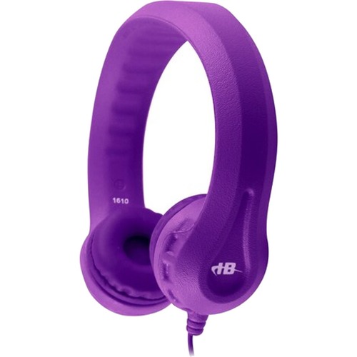 Hamilton Buhl Flex-Phones Single-Construction Foam Headphones - Purple - Stereo - Purple - Mini-phone (3.5mm) - Wired - 32 Ohm - 20 Hz 20 kHz - Over-the-head - Binaural - Ear-cup - 4 ft Cable