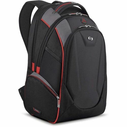Solo Launch Carrying Case (Backpack) for 17.3" Apple iPad Notebook - Black - Polyester Body - Handle, Backpack Strap, Shoulder Strap - 19.5" Height x 14.5" Width x 7" Depth