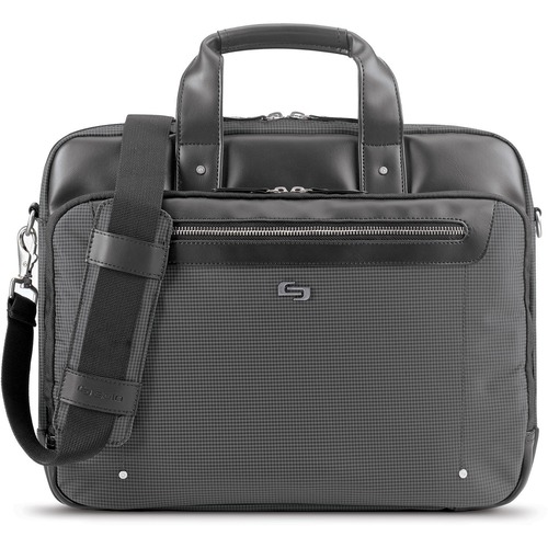 Solo Gramercy Travel/Luggage Case (Briefcase) for 15.6" Notebook - Gray - Bump Resistant Interior, Scratch Resistant Interior - Handle, Shoulder Strap