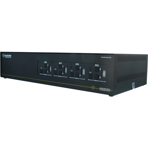 Black Box NIAP 3.0 Secure 8-Port Matrix-2 User DVI-I KVM Switch, CAC - 8 Computer(s) - 4 Local User(s) - 3840 x 2160 - 28 x USB - 12 x DVI - TAA Compliant