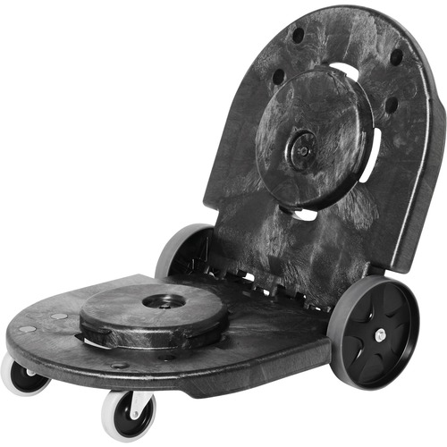Rubbermaid Commercial Tandem Dolly Black - 4" (101.60 mm) Caster Size - Plastic - 45" Length x 20.3" Width x 8" Height - Black - 1 / Pack - Hand Trucks & Dollies - RUBFG264600BLA