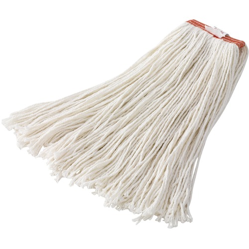 Rubbermaid Commercial 20 oz Dura Pro Blend Wet Mop, 1" Headband, White - Cotton, Rayon, Synthetic Yarn - Mops & Mop Refills - RUB294652