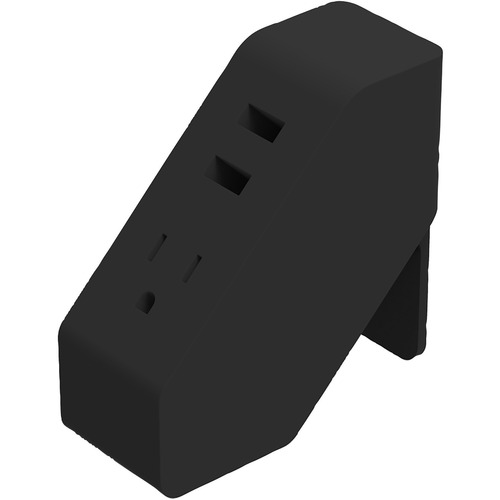 Bostitch Konnect Power Plug - 2 x USB, 1 x AC Power - 120 V AC / 5 A - Black