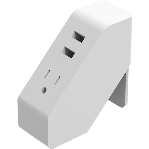 Bostitch Konnect Power Plug - 2 x USB, 1 x AC Power - 120 V AC / 5 A - White