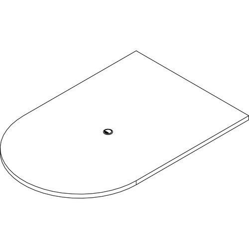 Lorell Prominence 2.0 Half-Racetrack Conference Tabletop - Espresso Racetrack, Laminated Top - 72" Table Top Width x 48" Table Top Depth x 1.50" Table Top Thickness - Assembly Required - Particleboard Top Material - 1 Each