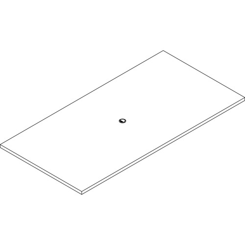 Lorell Prominence 2.0 Rectangular Conference Tabletop - Espresso Rectangle, Laminated Top - 96" Table Top Width x 48" Table Top Depth x 1.50" Table To