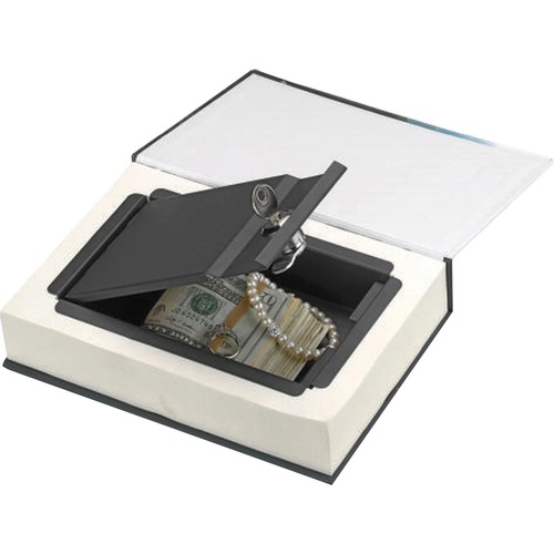 Steelmaster Real Feel Book Safe - Key Lock - for Home, Office, Money, Jewellery, Passport, Credit Card, Dorm - Internal Size 6.50" x 3.75" x 1.50" - O