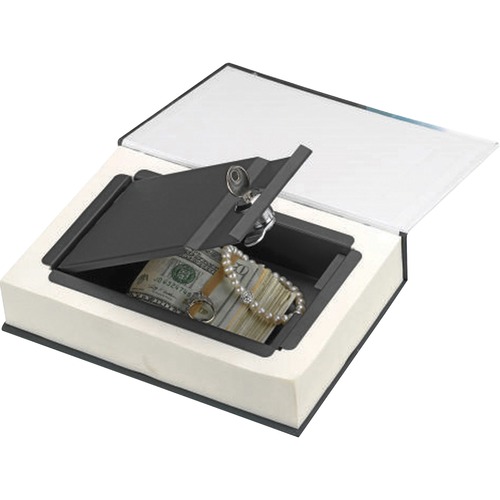 Steelmaster Real Feel Book Safe - Key Lock - for Home, Office, Money, Jewellery, Passport, Credit Card, Dorm - Internal Size 6.50" x 3.75" x 1.50" - O