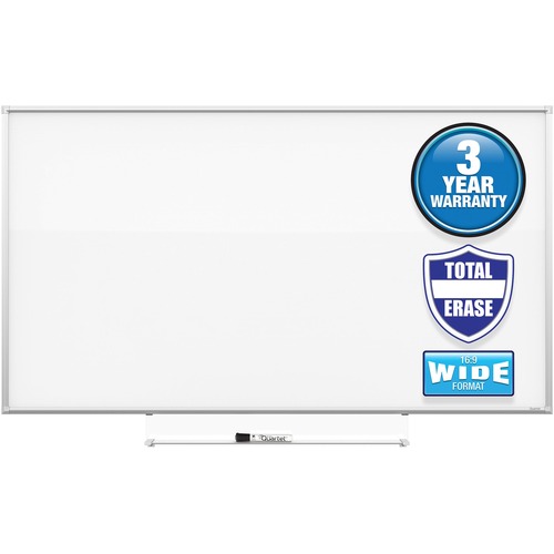 Quartet Silhouette Total Erase Board - 22" (1.8 ft) Width x 39" (3.3 ft) Height - White Melamine Surface - Rectangle - Assembly Required - 1 Each