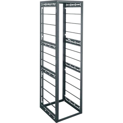 Middle Atlantic GRK Series Rack, 44 RU, 24"D - 44U Rack Height x 19" Rack Width x 23.75" Rack Depth - Floor Standing - Black Powder Coat - Steel - 1500 lb Maximum Weight Capacity