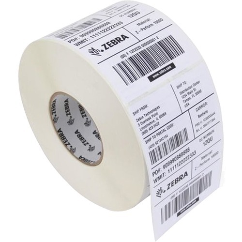 Zebra Tag Paper 4 x 6in Thermal Transfer Zebra Z-Select 4000T 7.0 mil Tag 3 in core - 4" Width x 6" Length - Rectangle - White - Paper - Perforated - 860 / Roll - 4 / Roll