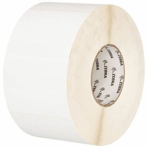 Zebra Label Paper 4 x 4in Thermal Transfer Zebra Z-Select 4000T 1 in core - 4" Width x 4" Length - Permanent Adhesive - Square - Thermal Transfer - White - Paper, Acrylic - Perforated - 700 / Roll - 12 / Roll