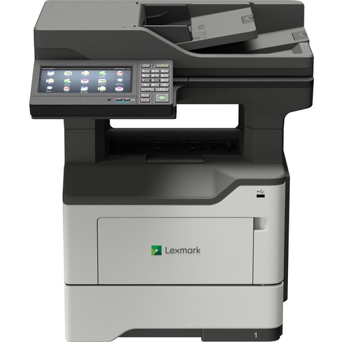 Lexmark MX622ade Laser Multifunction Printer - Monochrome - Copier/Fax/Printer/Scanner - 50 ppm Mono Print - 1200 x 1200 dpi Print - Automatic Duplex Print - Up to 175000 Pages Monthly - 650 sheets Input - Color Scanner - 1200 dpi Optical Scan - Monochrom