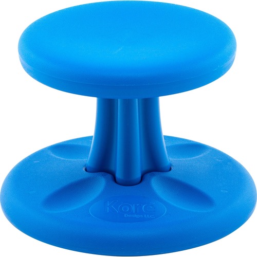 Kore Toddler Wobble Chair, Blue (10") - Blue High-density Polyethylene (HDPE) Plastic Seat - Circle Base - 1 Each