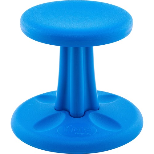 Kore Pre-School Wobble Chair, Blue (12") - Blue High-density Polyethylene (HDPE) Plastic Seat - Circle Base - 1 Each