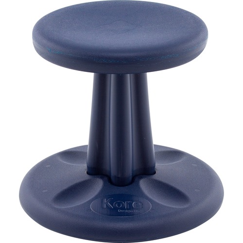 Kore Pre-School Wobble Chair, Dark Blue (12") - Dark Blue High-density Polyethylene (HDPE) Plastic Seat - Circle Base - 1 Each