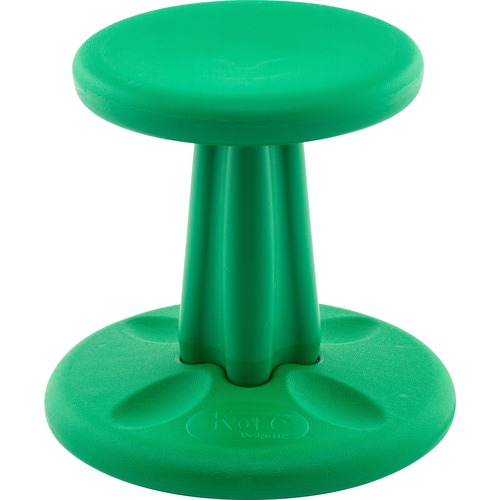 Kore Pre-School Wobble Chair, Green (12") - Green High-density Polyethylene (HDPE) Plastic Seat - Circle Base - 1 Each - Active Seating - KRD10124