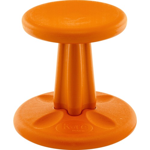 Kore Pre-School Wobble Chair, Orange (12") - Orange High-density Polyethylene (HDPE) Plastic Seat - Circle Base - 1 Each - Active Seating - KRD10127