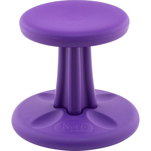 Kore Pre-School Wobble Chair, Purple (12") - Purple High-density Polyethylene (HDPE) Plastic Seat - Circle Base - 1 Each