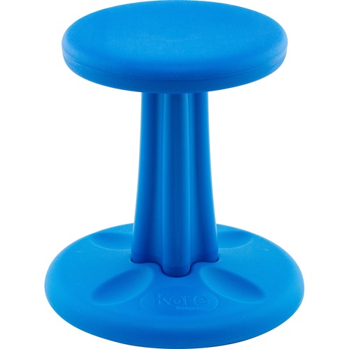 Kore Kids Wobble Chair, Blue (14") - Blue High-density Polyethylene (HDPE) Plastic Seat - Circle Base - 1 Each