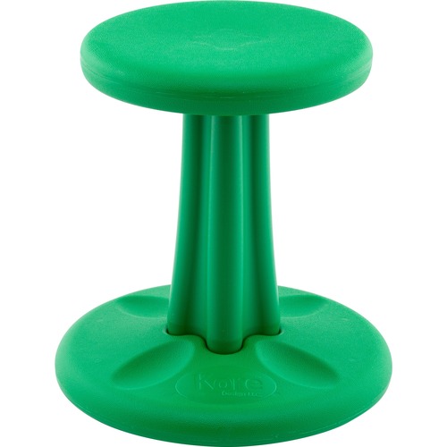 Kore Kids Wobble Chair, Green (14") - Green High-density Polyethylene (HDPE) Plastic Seat - Circle Base - 1 Each - Active Seating - KRD09115