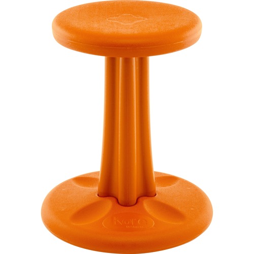 Kore Junior Wobble Chair, Orange (16") - Orange High-density Polyethylene (HDPE) Plastic Seat - Circle Base - 1 Each