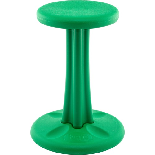 Kore Pre-Teen Wobble Chair, Green (18.7") - Green High-density Polyethylene (HDPE) Plastic Seat - Circle Base - 1 Each - Active Seating - KRD09118