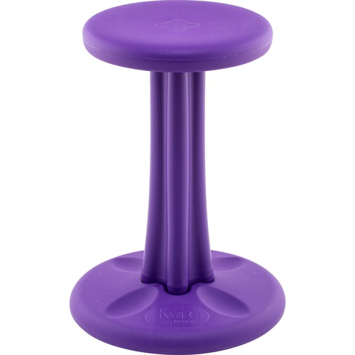 Kore Pre-Teen Wobble Chair, Purple (18.7") - Purple High-density Polyethylene (HDPE) Plastic Seat - Circle Base - 1 Each - Active Seating - KRD10597