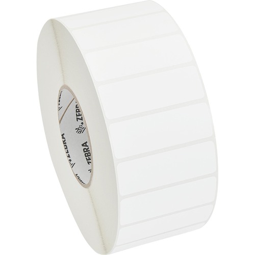Zebra Label Paper 3 x 1in Direct Thermal Zebra Z-Perform 1000D 3 in core - 3" Width x 1" Length - Permanent Adhesive - Direct Thermal - White - Paper, Acrylic - Perforated - 5500 / Roll - 6 / Roll
