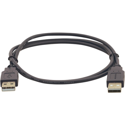 Kramer USB 2.0 A (M) to A (M) Cable - 6 ft USB Data Transfer Cable for Scanner, Computer, Peripheral Device, Printer, Camera, Keyboard, Microphone - First End: 1 x USB 2.0 Type A - Male - Second End: 1 x USB 2.0 Type A - Male - 480 Mbit/s - Shielding - 28