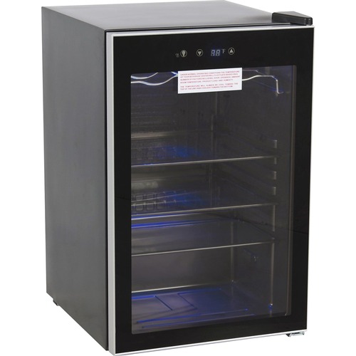 Royal Sovereign Beverage Cooler - 127.43 L - Stainless Steel, Glass - 31.41" (797.72 mm) x 20.41" (518.32 mm) x 21.41" (543.72 mm) - Black - Beverage Dispensers/Coolers - RSIRMFBC128SS