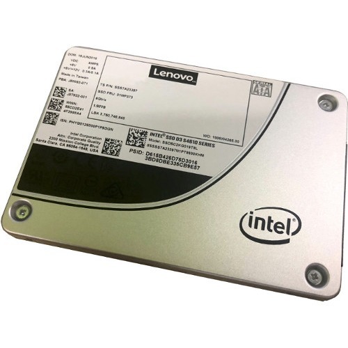 Lenovo D3-S4610 480 GB Solid State Drive - 3.5" Internal - SATA (SATA/600) - Mixed Use - Server Device Supported - 3.4 DWPD - 3072 TB TBW - 560 MB/s Maximum Read Transfer Rate - Hot Swappable - 256-bit Encryption Standard - 1 Year Warranty