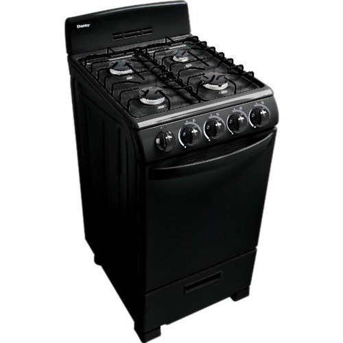 Danby 20" Free Standing Gas Range - 20" - 4 x Cooking Element(s) - Gas Burner - Sealed - 2.30 ft³ Primary Oven - Gas Oven - Pyrolytic - Freestanding - Black