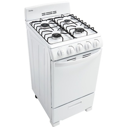 Danby 20" Free Standing Gas Range - 20" - 4 x Cooking Element(s) - Gas Burner - Sealed - 2.30 ft³ Primary Oven - Gas Oven - Pyrolytic - Freestanding - White